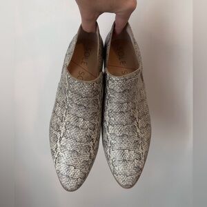 Sole Society Jaznae Snake Ankle Boots New
